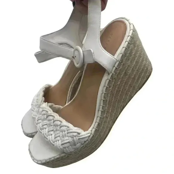VERONICA BEARD | Reema Espadrille Wedge Sandal | Snow White | NWT 11