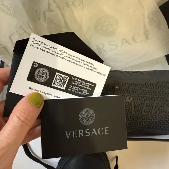Versace Black Crystal Embellished Sneakers
