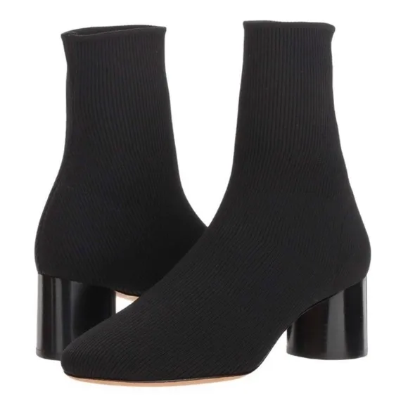 Vince Women's Tasha Round-Toe Mid-Heel Knit Booties