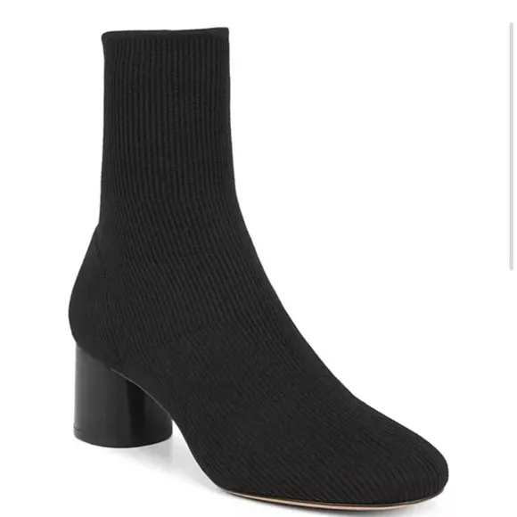 Vince Women's Tasha Round-Toe Mid-Heel Knit Booties
