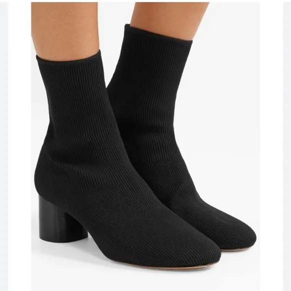 Vince Women's Tasha Round-Toe Mid-Heel Knit Booties