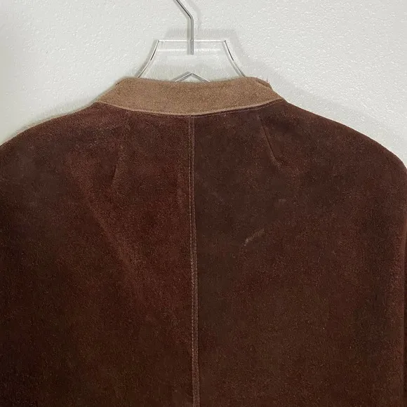 Vintage 1970's Suede Zipper Poncho Size Small