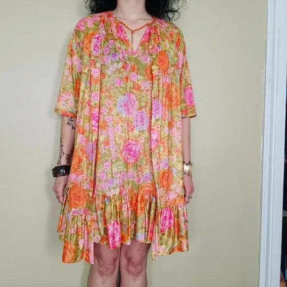 Vintage 60s Vanity Fair Nightgown &amp; Bedcoat