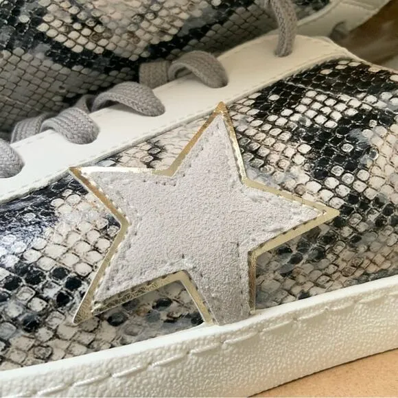 Vintage Havana Bianca Snake Sneakers Size 11.5 Snake Star Logo Shoes NEW