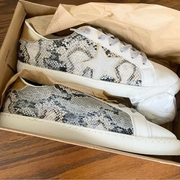 Vintage Havana Bianca Snake Sneakers Size 11.5 Snake Star Logo Shoes NEW