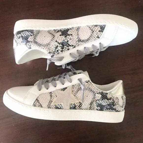 Vintage Havana Bianca Snake Sneakers Size 11.5 Snake Star Logo Shoes NEW