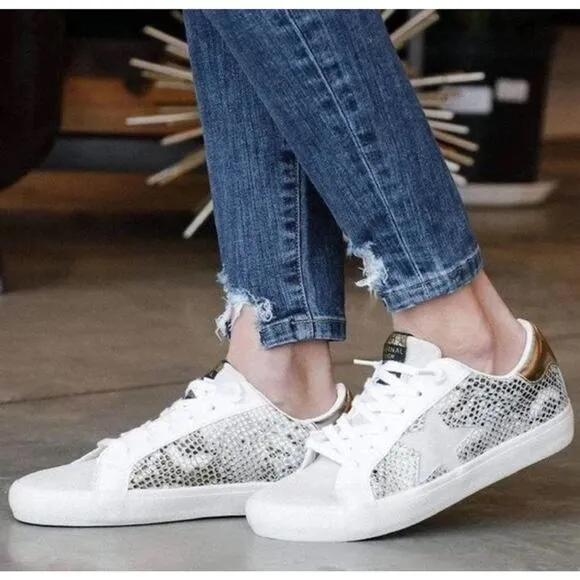 Vintage Havana Bianca Snake Sneakers Size 11.5 Snake Star Logo Shoes NEW