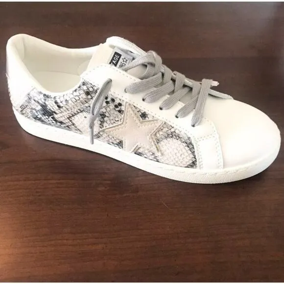 Vintage Havana Bianca Snake Sneakers Size 11.5 Snake Star Logo Shoes NEW
