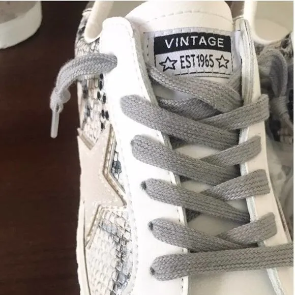 Vintage Havana Bianca Snake Sneakers Size 11.5 Snake Star Logo Shoes NEW