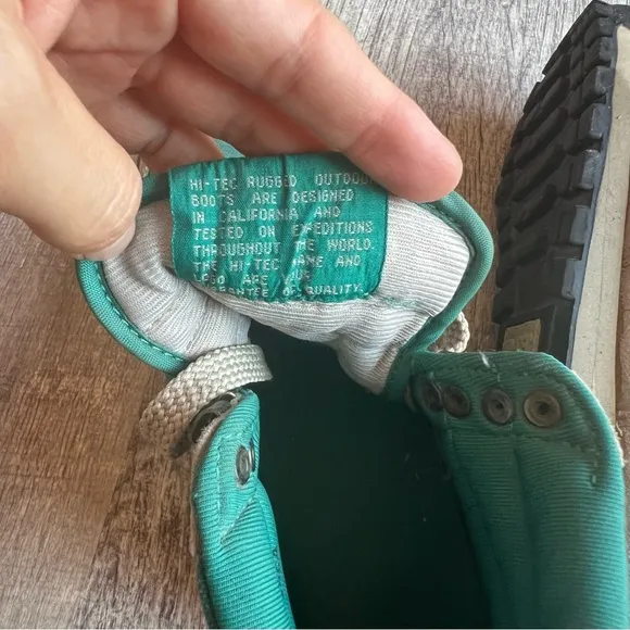Vintage Hi-Tec Lady Nouveau Hiking Boots Women's Size 5 Teal/Gray