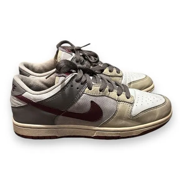 Vintage Nike Dunk Low Pro Light BONE Rough Red Sneaker Shoes Youth Size 5Y