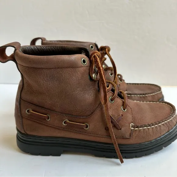 Vintage Polo Sport Ralph Lauren Leather Ankle Boots 7.5