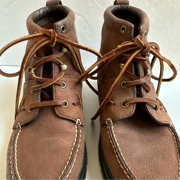 Vintage Polo Sport Ralph Lauren Leather Ankle Boots 7.5