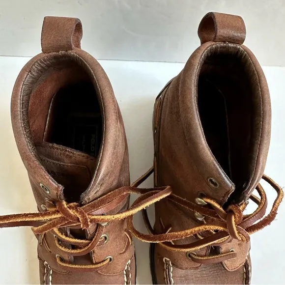 Vintage Polo Sport Ralph Lauren Leather Ankle Boots 7.5