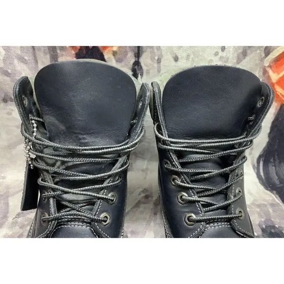 Vintage Timberland Boots Mens US 10.5 M Navy Blue Gray Fashion 15014 Made In USA