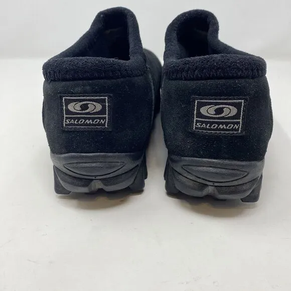Vintage Y2K Salomon Contragrip Snow Moc Shoes Size 10.5 Black Slip On Hiking
