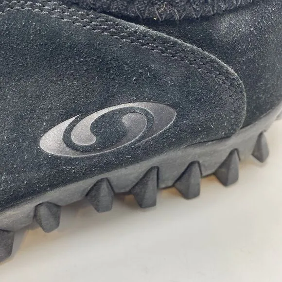 Vintage Y2K Salomon Contragrip Snow Moc Shoes Size 10.5 Black Slip On Hiking