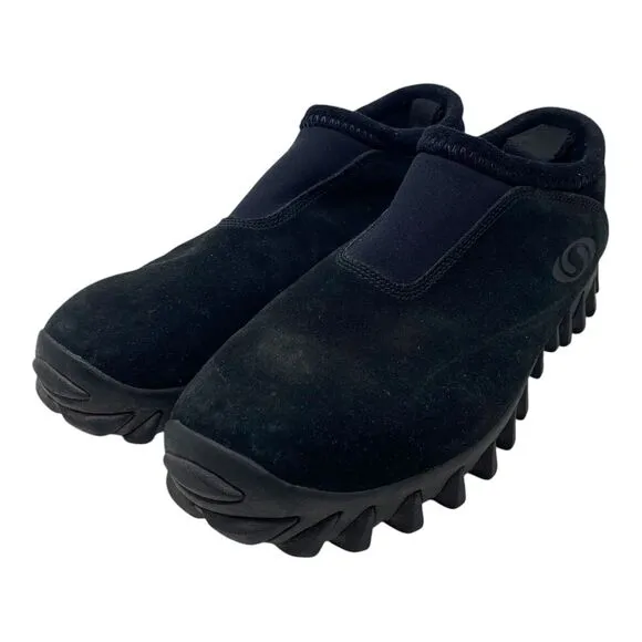 Vintage Y2K Salomon Contragrip Snow Moc Shoes Size 10.5 Black Slip On Hiking