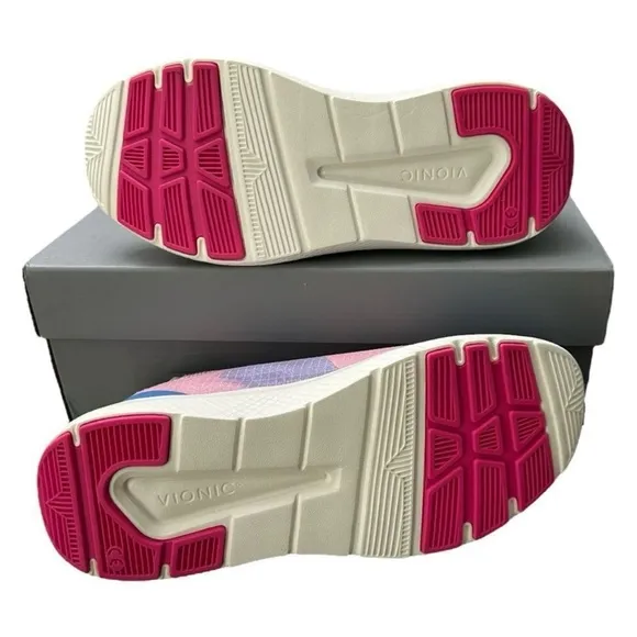 Vionic Celeste Azure Light Blue and Pink Sneaker Shoes Women’s Size 7.5