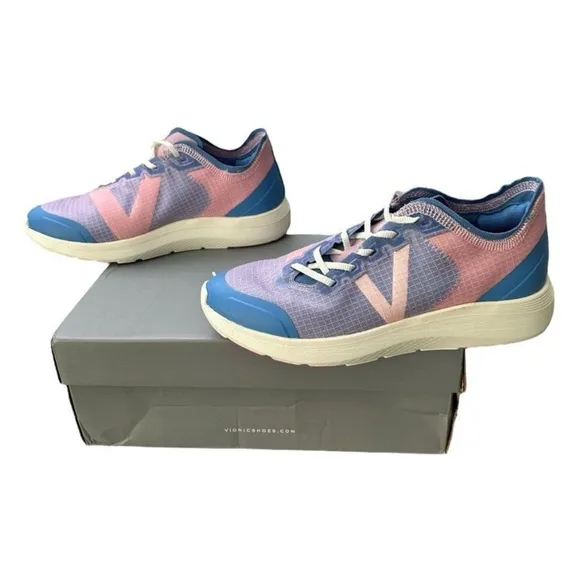 Vionic Celeste Azure Light Blue and Pink Sneaker Shoes Women’s Size 7.5