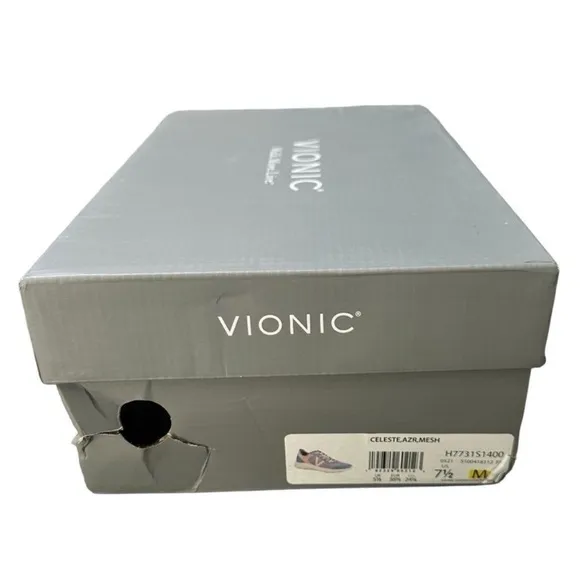 Vionic Celeste Azure Light Blue and Pink Sneaker Shoes Women’s Size 7.5