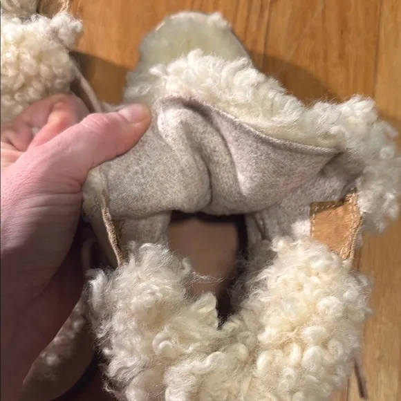 Vionic Splendid Oak Sand Fur Wool Lined Womens Booties Boots Sz 8