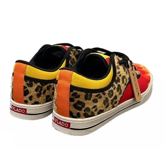 Vlado Spectro‎ 3 Limited Edition Flames &amp; Cheetah Rare Men's Shoes Size 10.5 NWT