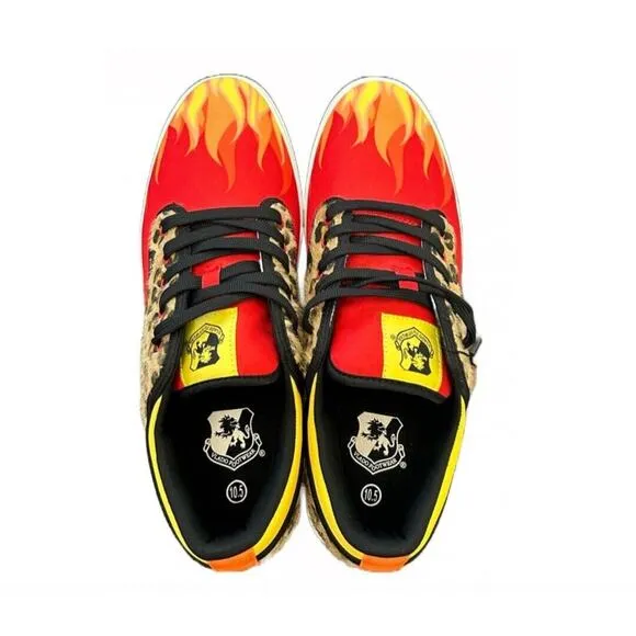 Vlado Spectro‎ 3 Limited Edition Flames &amp; Cheetah Rare Men's Shoes Size 10.5 NWT