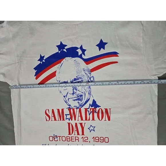 VTG Sam Walton Day Walmart Keep America Strong Single Stitch T-Shirt Size L USA