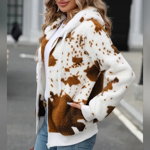 Warm Fuzzy Zip-Up Hooded Jacket