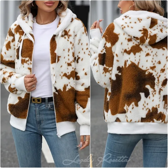 Warm Fuzzy Zip-Up Hooded Jacket