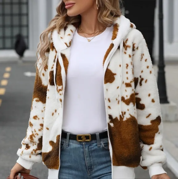 Warm Fuzzy Zip-Up Hooded Jacket