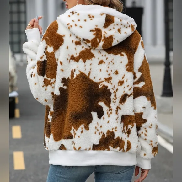 Warm Fuzzy Zip-Up Hooded Jacket