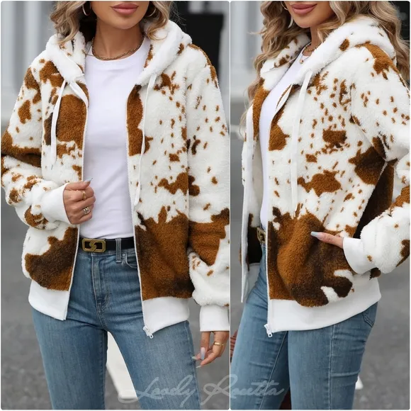 Warm Fuzzy Zip-Up Hooded Jacket