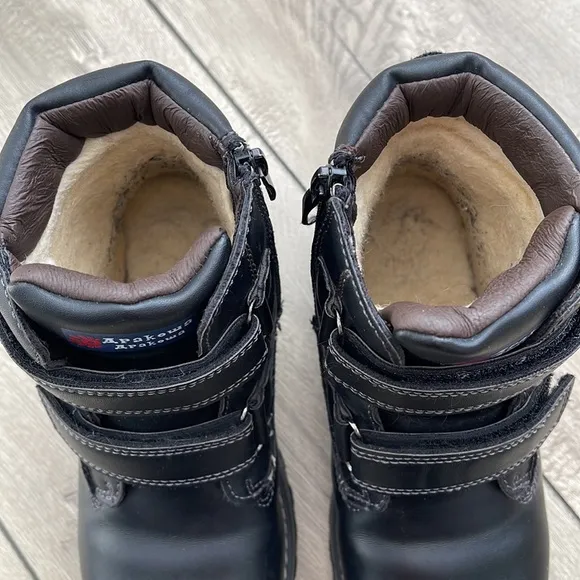 WATERPROOF KIDS BOYS WOOLEN LINING WARM SNOW BOOTS SIZE 1.5