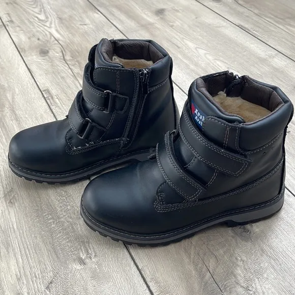 WATERPROOF KIDS BOYS WOOLEN LINING WARM SNOW BOOTS SIZE 1.5