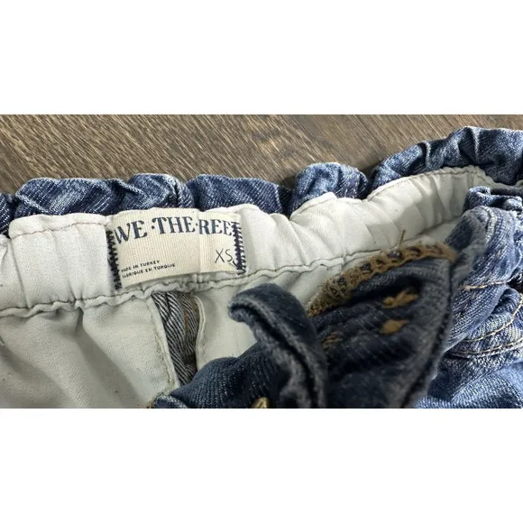 We The Free Hazel Pull On Drop Waist Harem Cargo Pocket Jeans XS