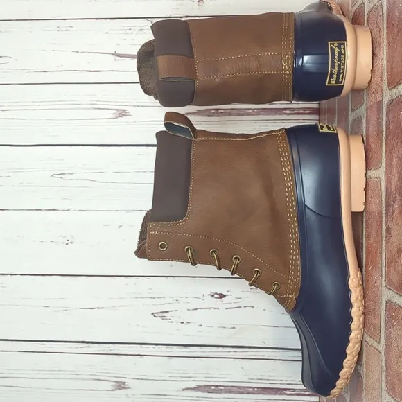 Weatherproof Vintage Tan and Navy Blue Men's Adam Duck Boots Size 12