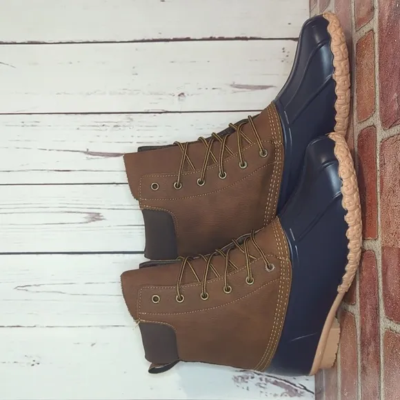 Weatherproof Vintage Tan and Navy Blue Men's Adam Duck Boots Size 12