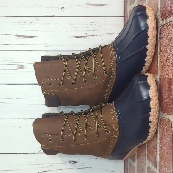 Weatherproof Vintage Tan and Navy Blue Men's Adam Duck Boots Size 12