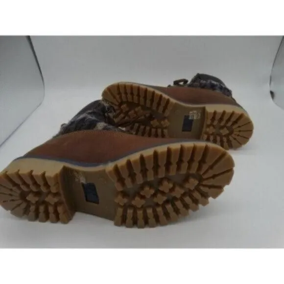 Weinbrenner Women's Boots Brown Size 6 1/2  Shoes Eur 38 Leather Hiking Snow