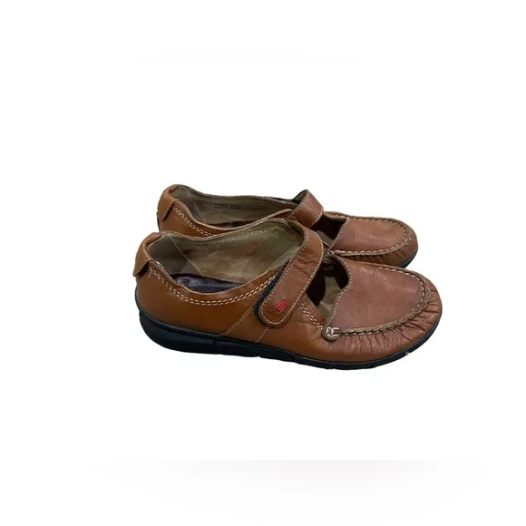 Wolky Passion Brown  Leather Mary Jane Shoes Size 7.5 EU 38