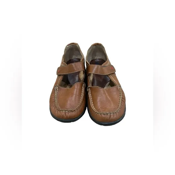 Wolky Passion Brown  Leather Mary Jane Shoes Size 7.5 EU 38
