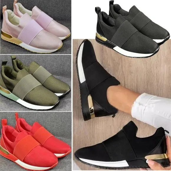 Women Loafers Sneakers Ladies Slip On Lightweight Fashion Casual  Comfort Shoes