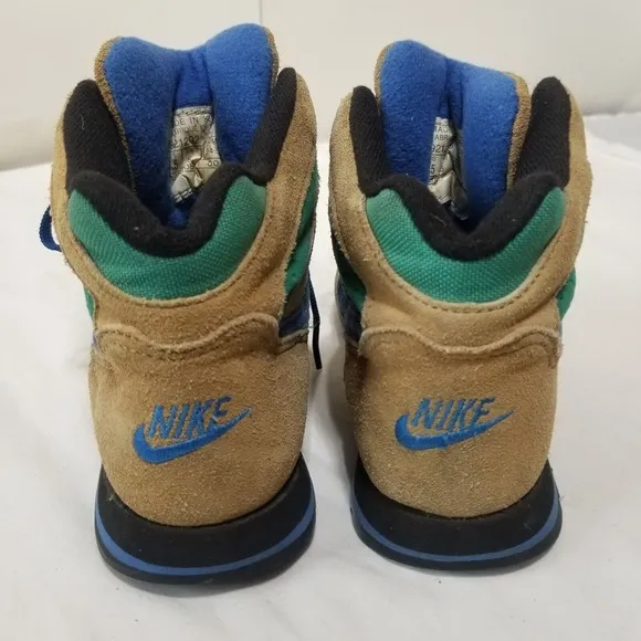 Womens 7.5 NIKE 1992 CALDERA ACG HIKING BOOT Tan Green Blue 921202 185008-341 00