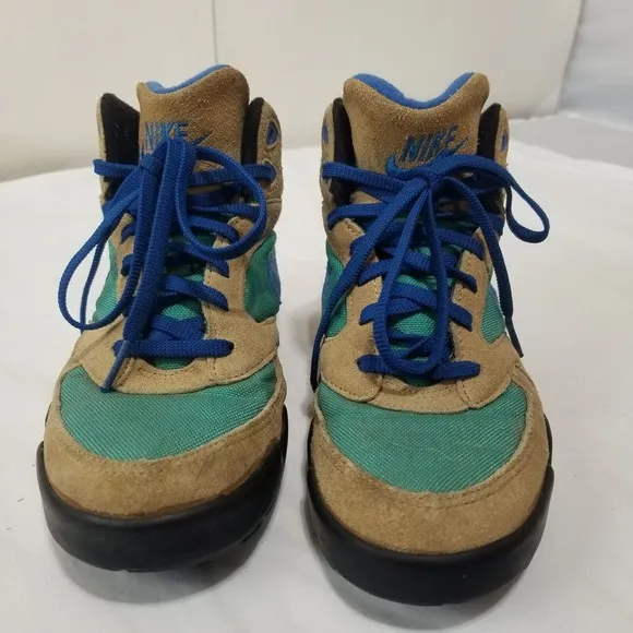 Womens 7.5 NIKE 1992 CALDERA ACG HIKING BOOT Tan Green Blue 921202 185008-341 00