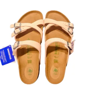 Women's Birkenstock Franca Birko-Flor  Shiny Light Rose Slide Sandals S: 9