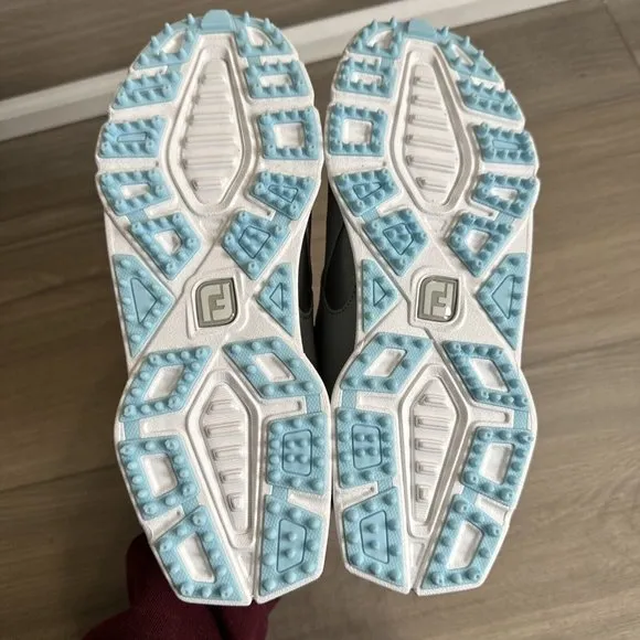 Womens FootJoy Pro/SL Golf Shoes Grey / Light Blue 98118‎ Size 7 Shoes Cleats