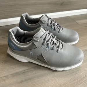Womens FootJoy Pro/SL Golf Shoes Grey / Light Blue 98118‎ Size 7 Shoes Cleats