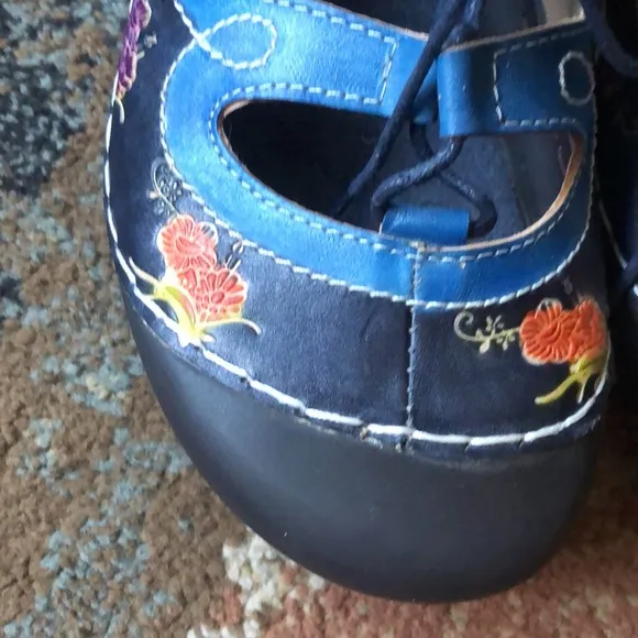 Womens L'artiste Spring Step Vesta slingback leather painted shoes size 42